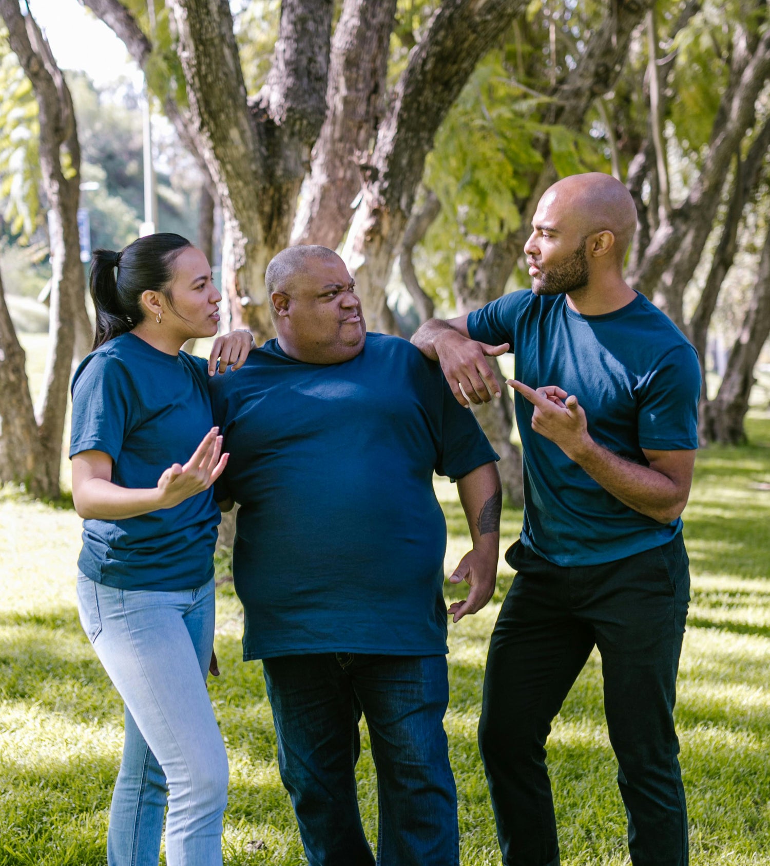 Friends enjoying an interactive treasure hunt in Windsor.