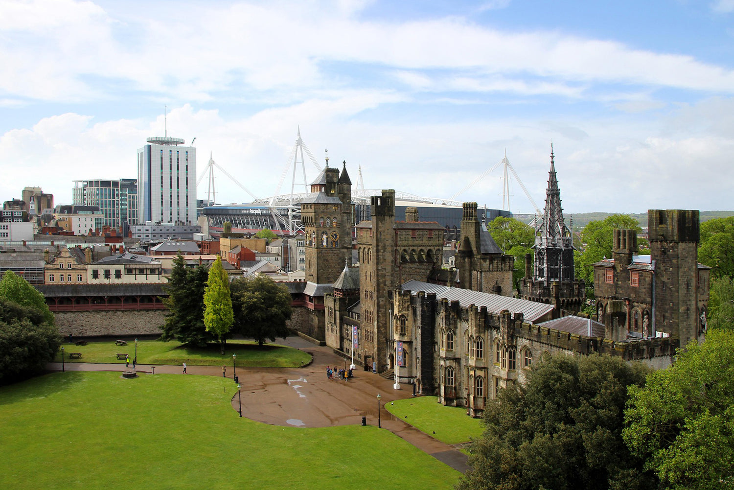 Cardiff Castle with treasure hunt clues as part of a Cardiff adventure