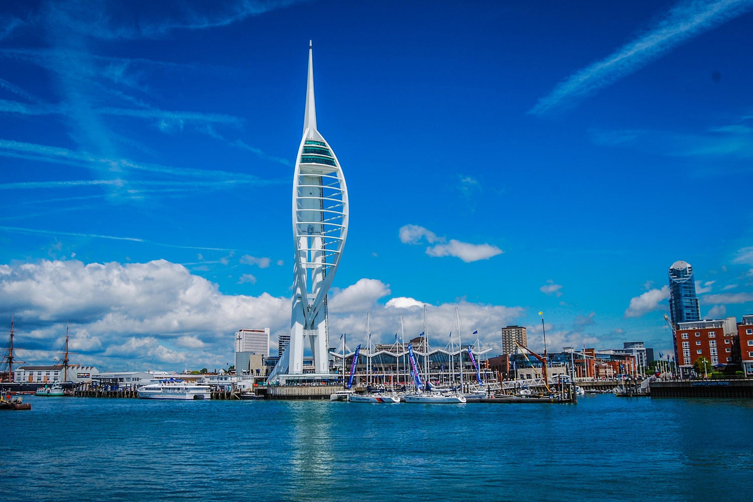 Portsmouth Spinnaker Tower with treasure hunt clues as part of a Portsmouth adventure