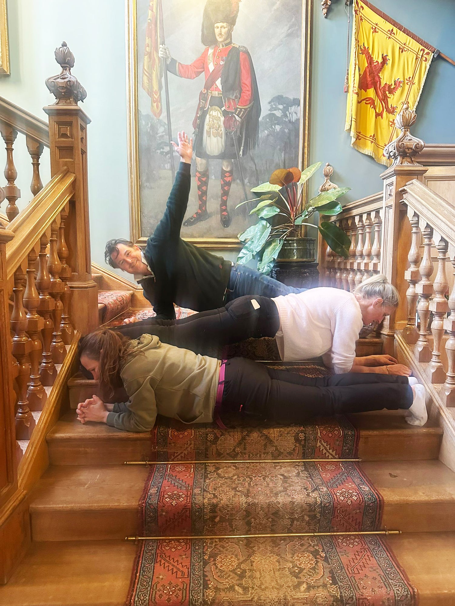 Guests at Birkhill Castle enjoying our treasure hunt experience – work with us