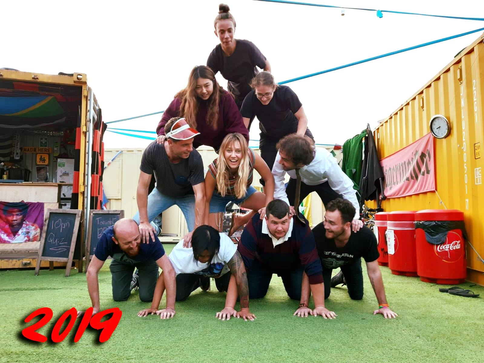 Guests enjoying Containers Hostel in Edinburgh, 2019