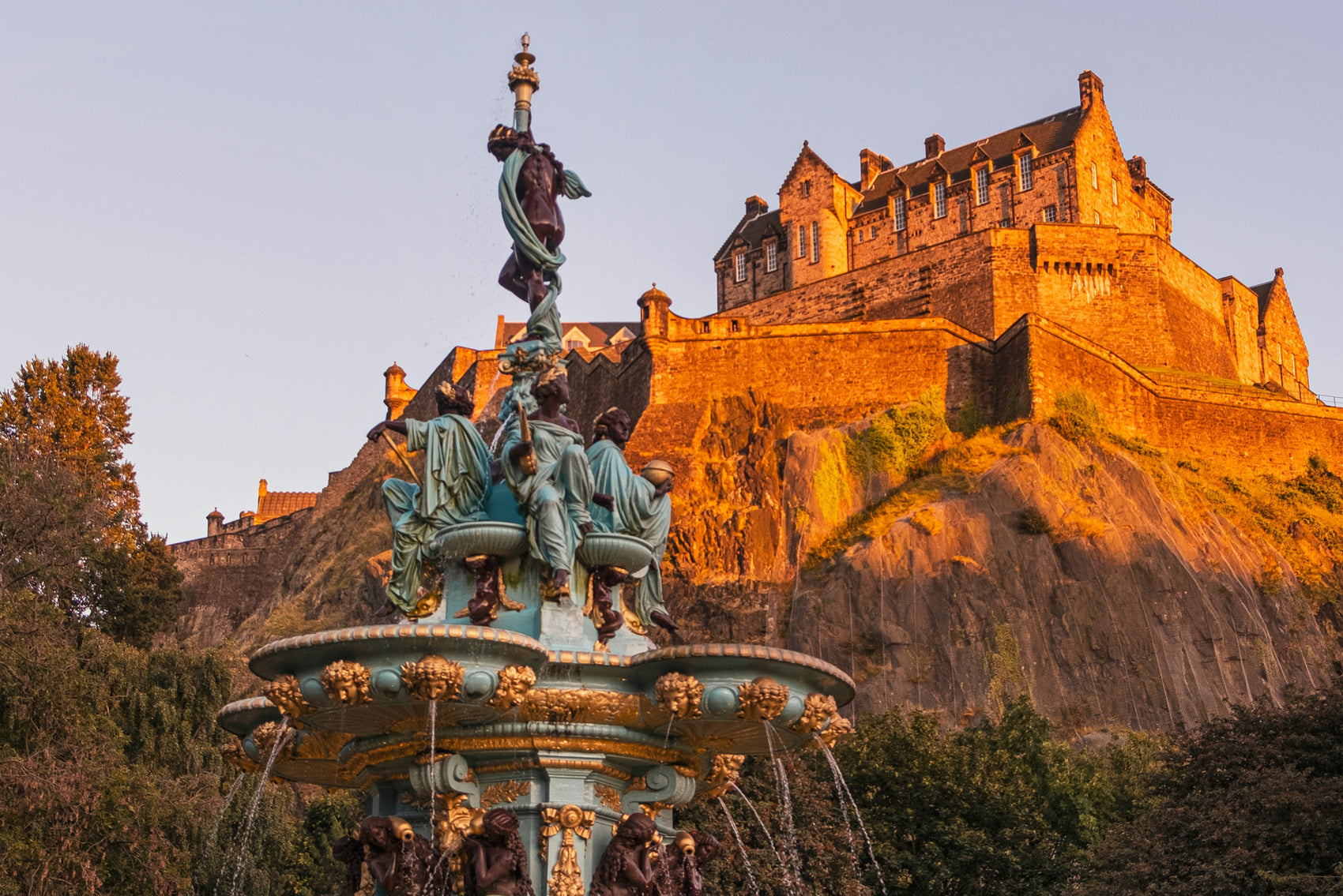 Edinburgh Castle with treasure hunt clues as part of an Edinburgh adventure