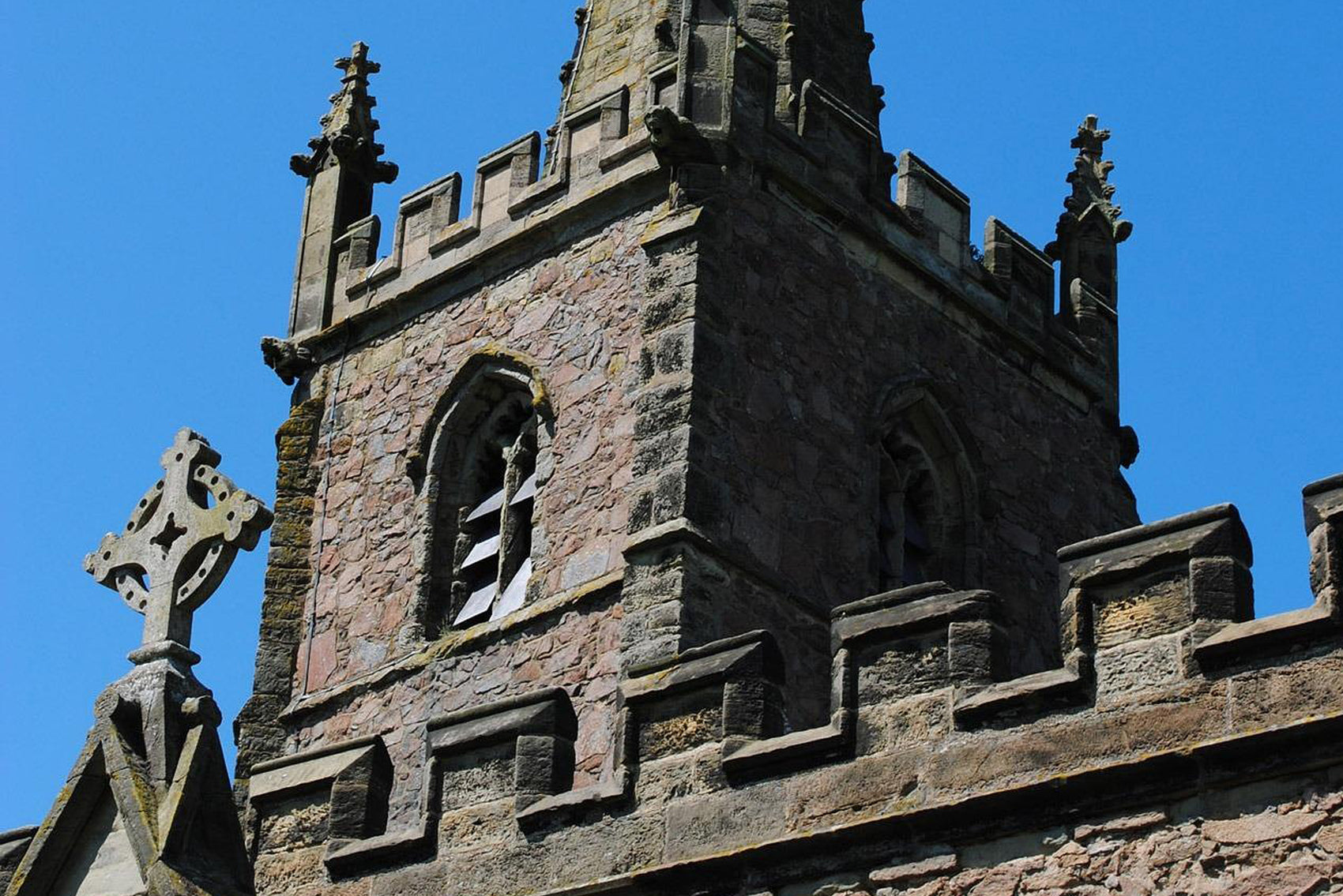 Leicester Cathedral with treasure hunt clues as part of a Leicester adventure 