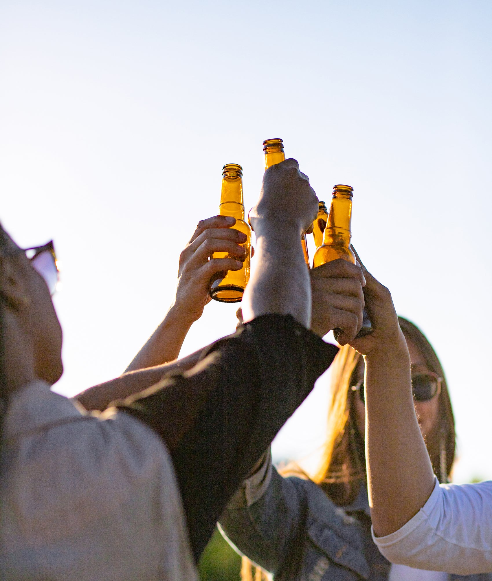 Friends celebrating in a London Hyde Park pub after completing a treasure hunt