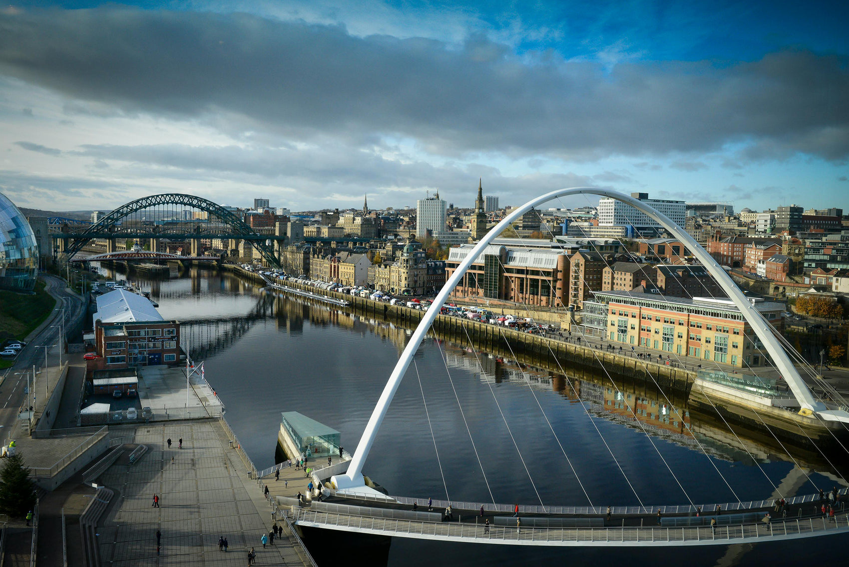 Newcastle Riverfront with treasure hunt clues as part of a Newcastle adventure