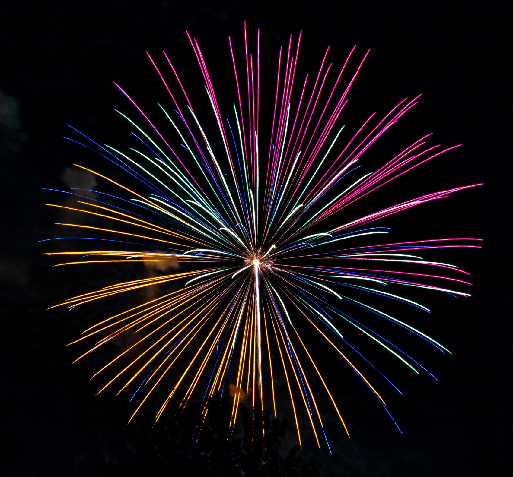 Fireworks celebrating completion of the Pu2mat treasure hunt game