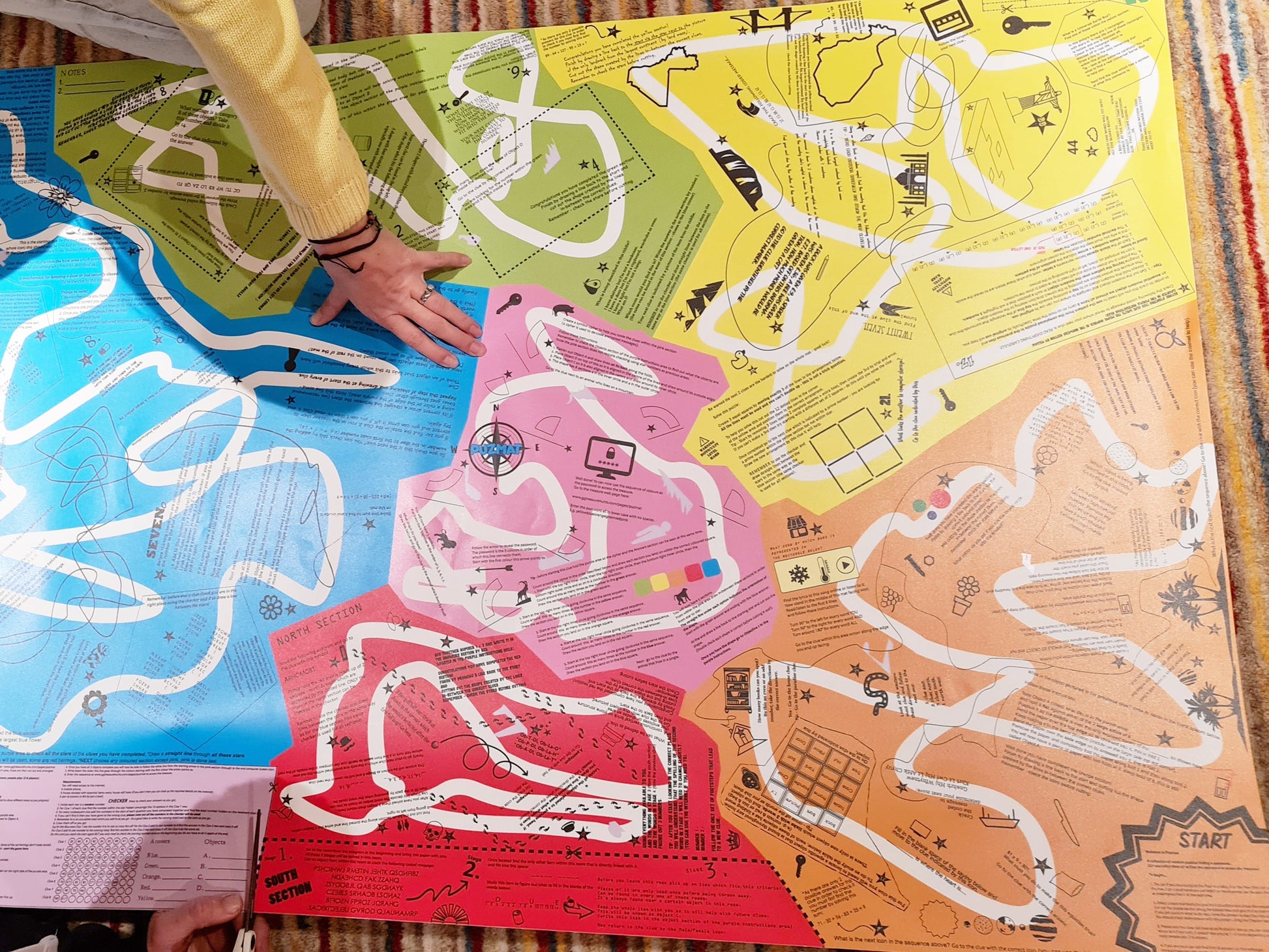 Top down view of Puzmat board