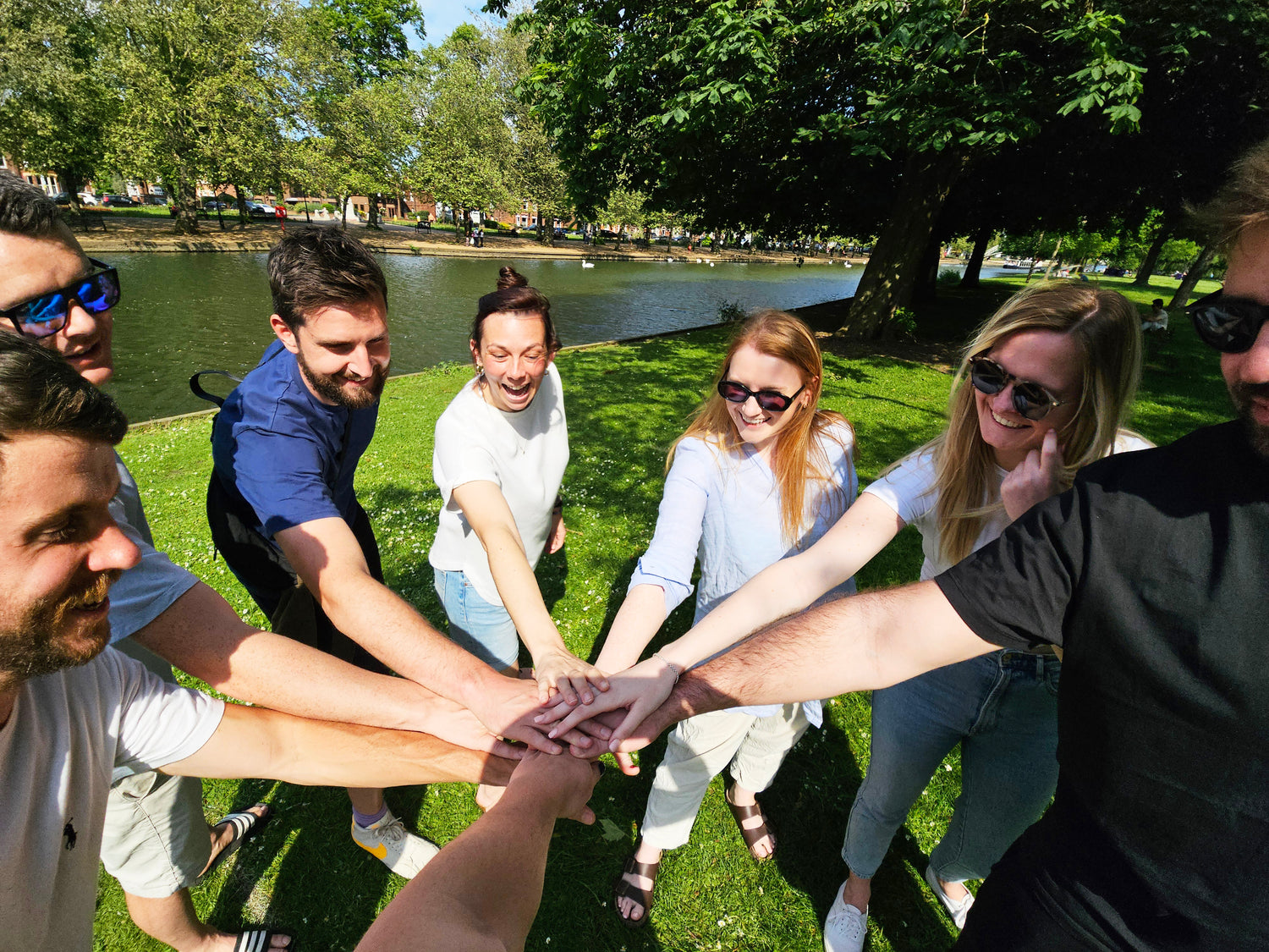 Group of people enjoying our treasure hunt – work with us opportunities