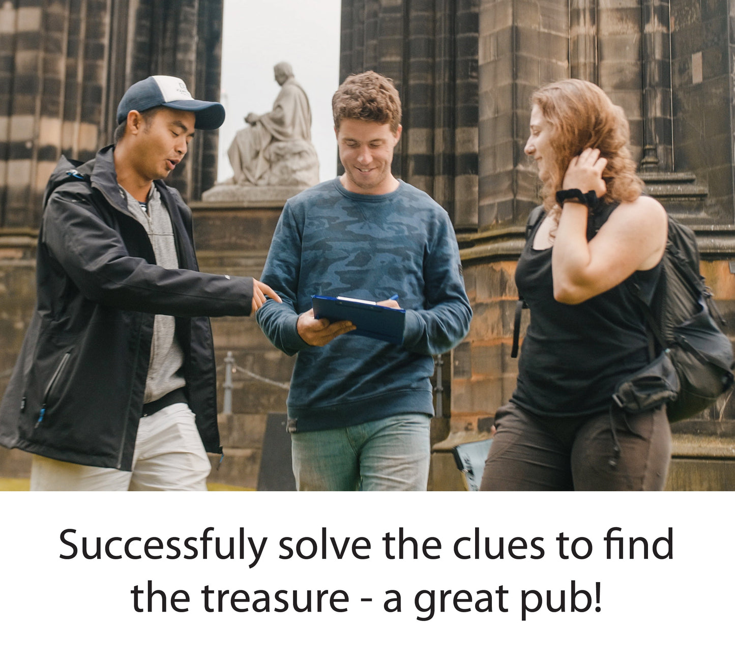 Following 2 player UK treasure hunt clues to the final pub stop