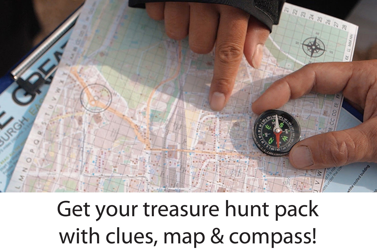 Oxford Oxanforda treasure hunt pack with map, compass and clues